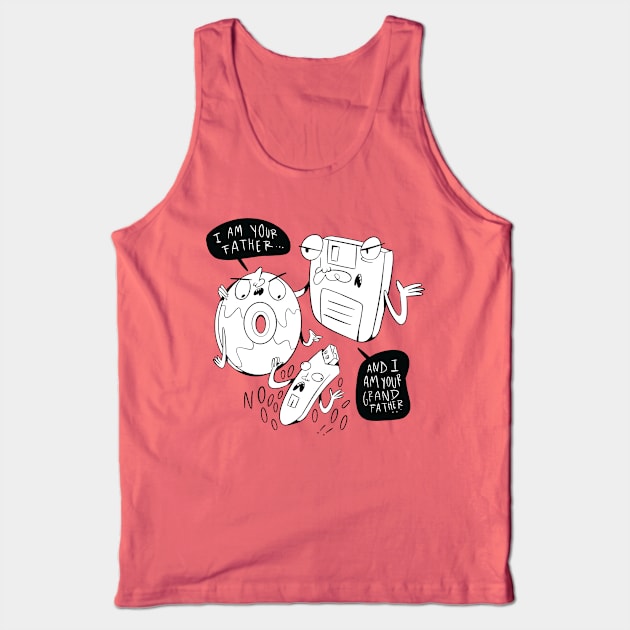 Star Tech War: The USB Awakens with CD and Disk Dads! Tank Top by Life2LiveDesign